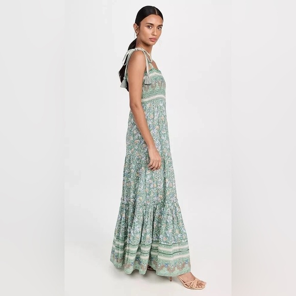 Veronica Beard Benita Tie Strap Tiered Maxi Dress Size Medium - Picture 2 of 9